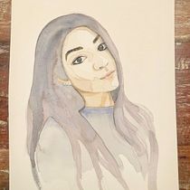 My daughter in watercolor. Watercolor Painting project by Ana Adams - 11.16.2020