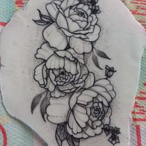 Meu projeto do curso: Tatuagem botânica com pontilhismo. Desenho projeto de Anna De Carli - 23.11.2020