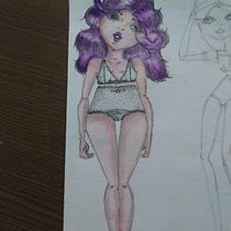 Meu projeto do curso: Ilustração de uma pin-up com técnicas tradicionais. Drawing project by Paula Silva Santos Knop - 12.29.2020