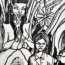 My project in Inking Techniques for Comics and Illustration course. Ink Illustration project by Maria Mörnerud - 03.23.2021