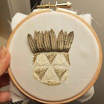 My project in Introduction to Raised Embroidery course. Bordado projeto de jo.ashworth - 21.11.2020