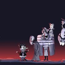 Queue for the gates of hell in times of social distances. Pencil Drawing, Artistic Drawing, Character Design, Editorial Illustration, and Digital Illustration project by simone prezzolini - 11.18.2020