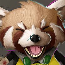 YOSHIO the post-apocalyptic Red Panda. Ilustração digital projeto de Pablo de Scals - 18.11.2020