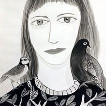 I love birds. Ilustração com tinta projeto de nina_persson - 19.11.2020