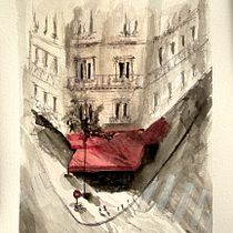 My project in Architectural Sketching with Watercolor and Ink course. Pintura em aquarela projeto de Lavinia Yu - 20.11.2020