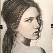 Mi Proyecto: Retrato realista con lápiz de grafito. Fine Arts, Pencil Drawing, Portrait Drawing, and Realistic Drawing project by alejandro_dibarq - 11.19.2020