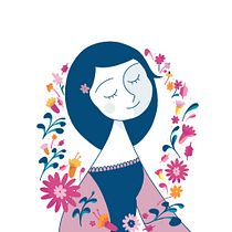 My project in Illustrated portraits with botanical elements course. Ilustração digital projeto de rossatti - 20.11.2020