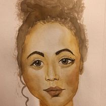 My project in  Watercolor Portrait Sketchbook course. Portrait Drawing, and Watercolor Painting project by meganryll - 11.21.2020