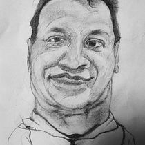 Mi Proyecto del curso: Retrato en caricatura con grafito. Desenho projeto de Cesar Beltran - 21.11.2020
