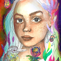 My project in Illustrated Portrait in Watercolor course. Pintura em aquarela projeto de rugile_2005 - 21.11.2020