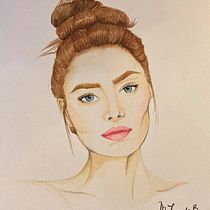 My project in Watercolor Portrait from a Photo course. Artistic Drawing, and Watercolor Painting project by Fernanda Barrera Ocejo - 11.21.2020