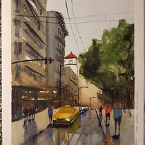 Mi Proyecto del curso: Paisajes urbanos en acuarela. Een project van Aquarelschilderen van Emilio Romero - 21.11.2020