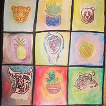 Mi Proyecto del curso: Estampación manual con sellos de fotopolímero. Printing, and Watercolor Painting project by Hector Marquez - 11.22.2020