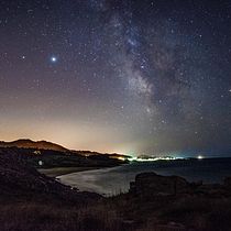 Vía Láctea en Castros de Baroña, Galicia.. Un projet de Photographie de Carlos Pérez Celada - 11.07.2020