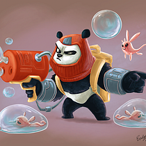 My project in Digital Painting for Characters: Color and Light course. Design de personagens, Ilustração infantil, Comic, Concept Art, Desenho digital, Ilustração digital, e Pintura digital projeto de Andy Burgess - 28.01.2021