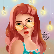 Meu projeto do curso: Retrato digital no Photoshop com um toque de fantasia. Traditional illustration project by Michelle Cristina Santos - 09.04.2020