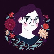 Mi Proyecto del curso: Retrato ilustrado con elementos botánicos. Desenho de retrato, Ilustração tradicional, Ilustração botânica e Ilustração digital projeto de Veronica Elisa Rojas Gutierrez - 25.11.2020