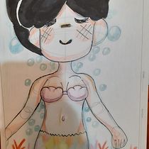 La sirenita (proyecto). Traditional illustration project by yunoarts02 - 11.25.2020