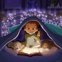 Uxia y sus noches de aventura. Digital Illustration project by Laura - 11.25.2020