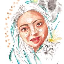 Mi mundo. Artes plásticas, Composição fotográfica, Criatividade, Desenho, Desenho artístico, Desenho de retrato, Desenho digital, Design, Design de personagens, Design gráfico, Design para redes sociais, Iluminação fotográfica, Ilustração tradicional, Ilustração digital, Pintura, Pintura em aquarela, Pintura digital, Retoque fotográfico, e Sketchbook projeto de Isabel María Ramos Coronado - 25.11.2020