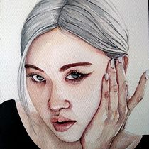 Mi Proyecto del curso: Retrato en acuarela a partir de una fotografía. Desenho de retrato, e Pintura em aquarela projeto de Aida David Negre - 25.11.2020