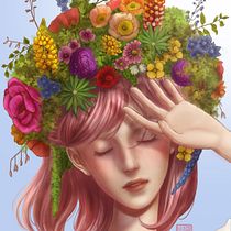 My project in Digital Fantasy Portraits with Photoshop course (Summer heat). Traditional illustration project by ekaterina_koltsova - 11.25.2020