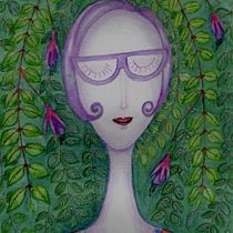 Meu projeto do curso: Retrato ilustrado com elementos botânicos. Ilustração tradicional projeto de Marinês Eiterer - 26.11.2020