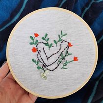 Meu projeto do curso: Introdução ao bordado botânico. Un projet de Broderie de damasceno_rebeca - 27.11.2020