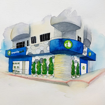 Meu projeto do curso: Desenho arquitetônico com aquarela e tinta. Pintura em aquarela projeto de Ella Bordoni Silva - 29.11.2020