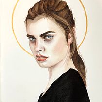 Mi Proyecto del curso: Retrato en acuarela a partir de una fotografía. Traditional illustration, and Watercolor Painting project by Josefina Zorrilla - 11.28.2020