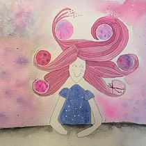 Mi galaxia. Un progetto di Disegno, Disegno artistico, Illustrazione tradizionale e Pittura ad acquerello di Rosa Nando - 28.11.2020