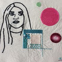 Mi Proyecto, Retrato lineal ;) . Bordado, e Desenho de retrato projeto de Angelica Castro C - 28.11.2020