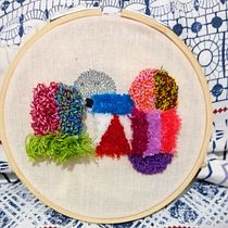 My project in Introduction to Punch Needle Embroidery course. Embroider project by Leonardo Santiago Meyer - 11.29.2020