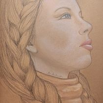 Pelirroja con trenzas al pastel. Un progetto di Belle arti di Verónica Martín García - 30.11.2020
