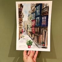 My project in Architectural Sketching with Watercolor and Ink course. Pintura em aquarela projeto de Barbara Sulinska - 30.11.2020