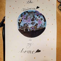 The Universe is My Home Watercolour Illustration. Un progetto di Pittura ad acquerello di Luciana Baicea - 29.11.2020