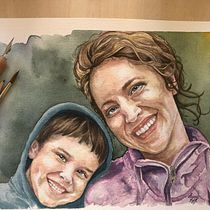My project in Watercolor Portrait from a Photo course. Watercolor Painting project by Laura - 11.30.2020