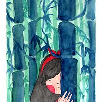 Meu projeto do curso: Ilustração em aquarela com influência japonesa. Un projet de Dessin, Dessin artistique, Illustration traditionnelle , et Aquarelle de Sara Adrian Costa - 09.01.2021