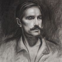 Mi Proyecto del curso: Retrato realista al carboncillo. Drawing, Portrait Drawing, and Realistic Drawing project by carlosga - 12.01.2020