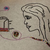 My project in Embroidered Linear Portrait course. Un projet de Broderie de Eleftheria V. - 03.01.2021