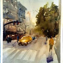 Mi Proyecto del curso: Paisajes urbanos en acuarela. Een project van Aquarelschilderen van Luis Vargas - 01.12.2020