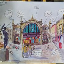 Mi Proyecto del curso: Urban Sketching: expresa tu mundo con una nueva perspectiva. Un projet de Art urbain de thaiscambronero - 03.12.2020