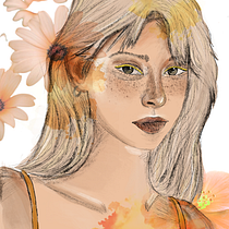 Mi Proyecto del curso: Retrato ilustrado con Procreate. Ilustração tradicional projeto de Cata Bruno - 04.12.2020