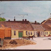 My project in Architectural Sketching with Watercolor and Ink course -Old Budapest - Kiskorona utca. Pintura em aquarela projeto de Bolla Eszter - 22.12.2020
