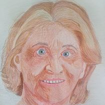 Montserrat Carulla,retrato. Portrait Drawing project by Judith Francin - 12.06.2020