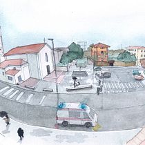 My project in Urban Sketching: Express Your World in a New Perspective course. Un projet de Aquarelle de borrons - 15.12.2020
