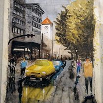 Mi Proyecto del curso: Paisajes urbanos en acuarela. Een project van  Urban art van Ainho @sonambulainho - 12.12.2020