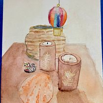 Proyecto final: Bodegón  Ein Projekt aus dem Bereich Skizzenentwurf, Zeichnung, Traditionelle Illustration, Malerei und Aquarellmalerei von Angel Peto - 08.12.2020