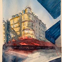 Mi Proyecto del curso: Dibujo arquitectónico con acuarela y tinta. Pintura em aquarela projeto de Ventura Labbé - 08.12.2020