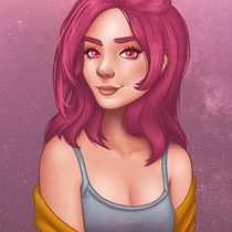 Meu projeto do curso: Retrato de personagens femininas com Procreate. Digital Illustration, and Digital Painting project by Alini Laube - 12.09.2020